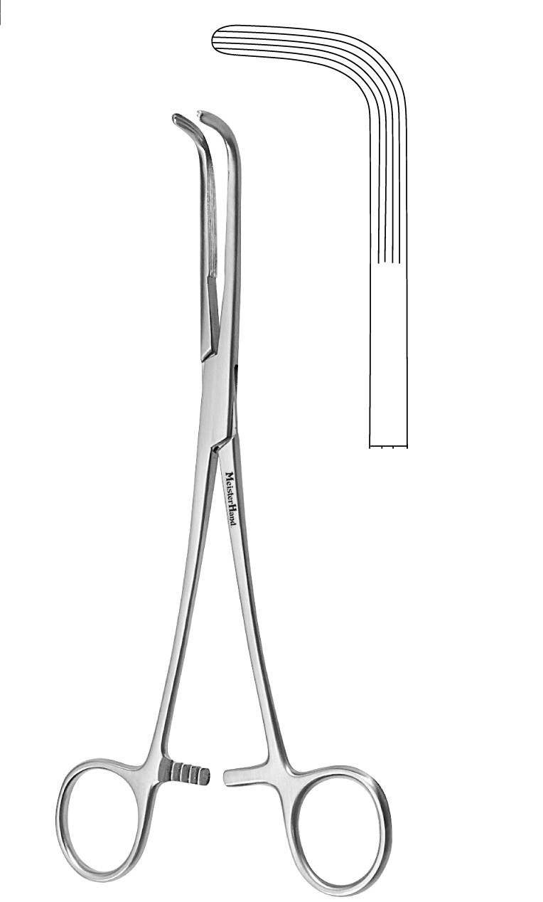 Mixter Right Angle Forceps, Jaws W/ Longitudinal Serrations & Cross-Serrated Tips, 10 3/4" (27.0 Cm)